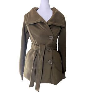 Downeast Basics Bohochic Green Peacoat Floral Lining Small